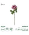 GloboStar® Artificial Garden  PINK ROSE BRANCH 21136 Τεχνητό Διακοσμητικό Κλαδί ΡοζΤριαντάφυλλο Y50cm